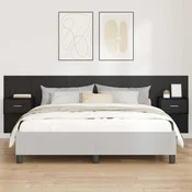 Uzglavlje s ormaricem Zidne 3 pcs Crni hrast Konstruirano drvo