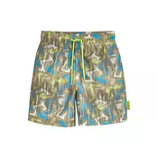 PLAYSHOES Kupace hlace plava / maslinasta / neonsko zelena / bijela