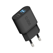 SBS - 25W polnilni adapter 2x USB, črn