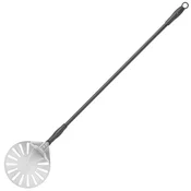 Hendi Lopata za pico s premičnim ročajem, perforirana, okrogla, nerjaveče jeklo, premer. 230 mm dolga 1200 mm - Hendi 617199, (21618208)