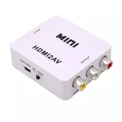 Adapter HDMI AF IN - 3xRCA F OUT, power USB AF mini 5pin