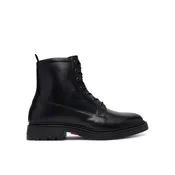 Gležnjarji Tommy Hilfiger Corporate Casual Lth Boot FM0FM06174 Črna