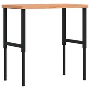 Radni stol 100x60x(73-99,5) cm od masivne bukovine pravokutni