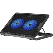 shumee Hladilna podloga Defender NS-503 za prenosni računalnik 15.6-17 2xUSB 2 ventilatorja osvetlitev ozadja + GAME