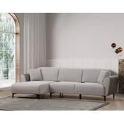 Atelier del Sofa Ugaona garnitura Aren 145x43x206cm Siva