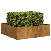 Vidaxl vidaXL Rjast cvetlični lonec 100x100x30 cm nerjaveče jeklo