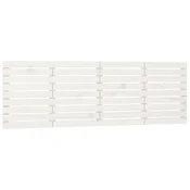 Vidaxl Stensko posteljno vzglavje belo 206x3x63 cm trdna borovina