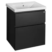 ALTAIR Vanity Unit 61,5x72,5x45cm, črna mat - Črna - 61,5x72,5x44,7 cm - Aqualine - ALTAIR - 24 - MDF/laminat - 615 - 725 - 447 - 14