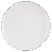 Northix Porcelanski krožnik za večerjo, bel, 27 cm, črn rob