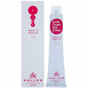 Kallos KJMN boja za kosu s keratinom, kolagenom i arganovim uljem nijansa 6.45 Dark Copper Mahogany Blond (Cream Hair Colour 1:1.5) 100 ml