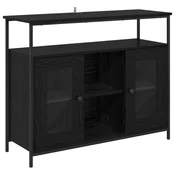 Vidaxl Strani šal Črna Orehovina 100 x 35 x 80 cm Konstruiran les