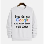 MAFIMI Muški duks Šta ce mi Google, Beli