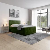 Livetastic BOXSPRING POSTELJA 140 cm  x 200 cm , les, kovina, umetna masa, tekstil zelena