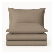 Rjava enojna posteljnina iz renforce bombaža 140x200 cm Checkered – Mila Home Luxury