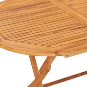 Vidaxl Zložljiva vrtna miza 160x80x75 cm trdna tikovina