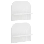 vidaXL Stenska polica 2 kos Bela 41 x 13.5 x 37.5 cm Inženirski les
