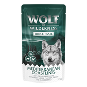 Wolf of Wilderness Triple Taste 12 x 125 g Mediterranean Coastlines - jagnjetina, piščanec, postrv