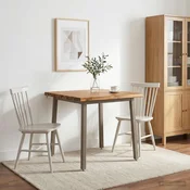 vidaXL 70 x 70 x 75 cm Masiven les akacije Naravna in kava Kvadrat