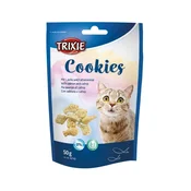 TRIXIE Cookies z lososom in mačjo meto 50 g