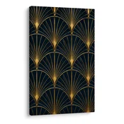 Slika elegantna geometrija v zlati - 60x90