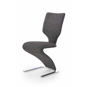 Halmar Jedilni stol K307 - temno siv/črn/krom