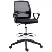 Homestar Stoječi stol 595x60x1025–126 cm črne barve