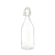 Kvadratna steklenica 0,5l prozorna z mehanskim zapiralom 64474