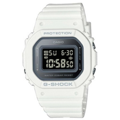 Unisex casio g shock crni beli digitalni sportski rucni sat sa belim silikonskim kaišem ( gmd-s5600-7er )