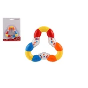 Teddies Drsalka/igračka trikotnik iz fleksibilne plastike 10x10cm na kartici 0m+
