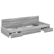 Vidaxl Konstrukcija postelje Siva Sonoma 98.5 x 200 cm Konstruiran les