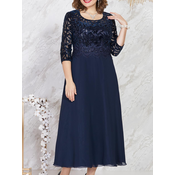 Elegant plus size dress xefra blue