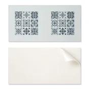 shumee Komplet PVC ploščic z dekorjem za kuhinjo ali kopalnico. Geometrijski vzorci v kvadratih 6x60x30 cm.