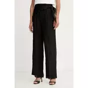 Marella Hlače iz tkanine Solista 2613131114 Črna Relaxed Fit