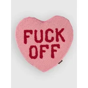 bitten Huggable Fuck Off Heart Pillow pink