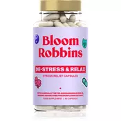 Bloom Robbins De-Stress & Relax kapsule proti stresu in utrujenosti 60 caps.