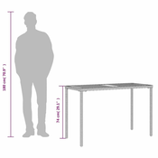 Vrtni stol s plocom od drva bagrema crni 115x54x74 cm poliratan