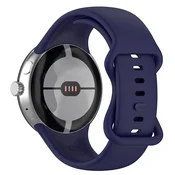 Silikonski pas Techsuit W031 za Google Pixel Watch/Watch 2/Watch 3 41mm/Watch 4 41mm - mornarsko modra