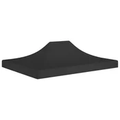 Krov za šator za zabave 4,5 x 3 m crni 270 g/m2