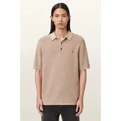 AllSaints polo majica moška z dodatkom volne ASPEN
