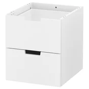 NORDLI Modularni predalnik, 2 predala, bela, 40x45 cm