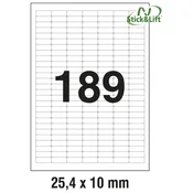 ETIKETE ILK  25,4X10MM ODLJEPLJIVE PK25L ZWECKFORM L4731REV-25