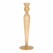 Svetlo rjav steklen svečnik PT LIVING Swirl, višina 26,5 cm