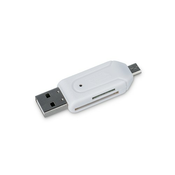 Forever microSD / SD citac kartica USB + microUSB OTG: bijeli