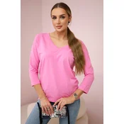 Light pink blouse with a V-neck