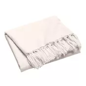 Kremno belo bombažno pregrinjalo 125x150 cm Lilia – douceur dintérieur