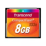CF TRANSCEND 8GB 133X, 50/20MB/s, MLC