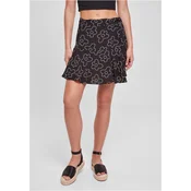 Womens viscose Mini Skort blackflower