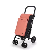Nakupovalni voziček CARLETT, urban quad, salmon