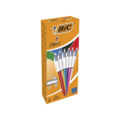 BIC 4 Colours Shine Black,Blue,Green,Red Clip-on retractable ballpoint pen Medium 12 pc(s)