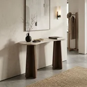 HANAH HOME Polica Zen Travertine Walnut